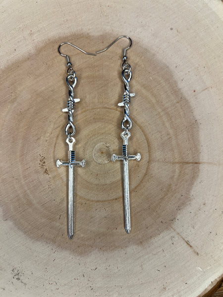 Barbwire Dangle Earrings Look More Styles