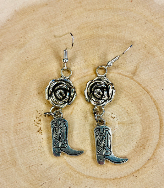 Ramblin Rose Cowgirl Dangle Earrings Look More Styles