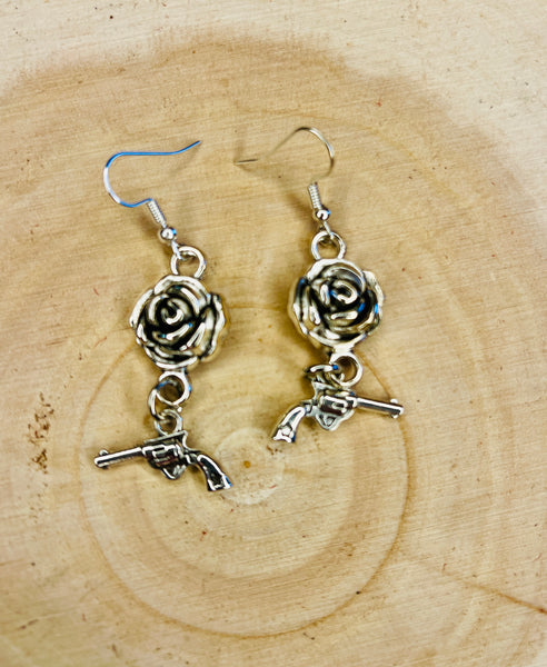Ramblin Rose Cowgirl Dangle Earrings Look More Styles