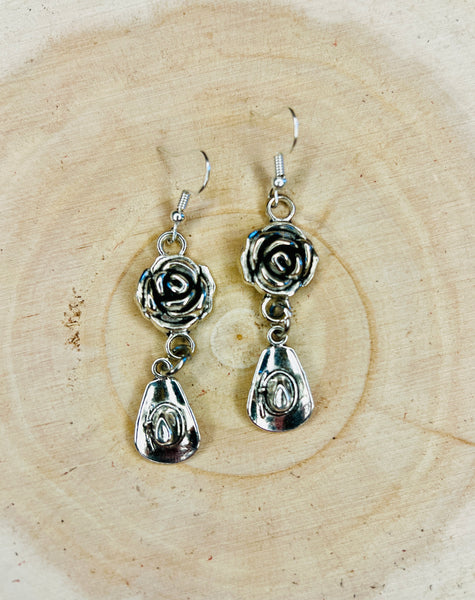 Ramblin Rose Cowgirl Dangle Earrings Look More Styles