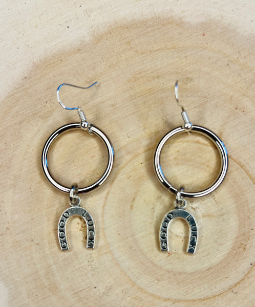 Small Hoop Charm Earrings Look More Styles
