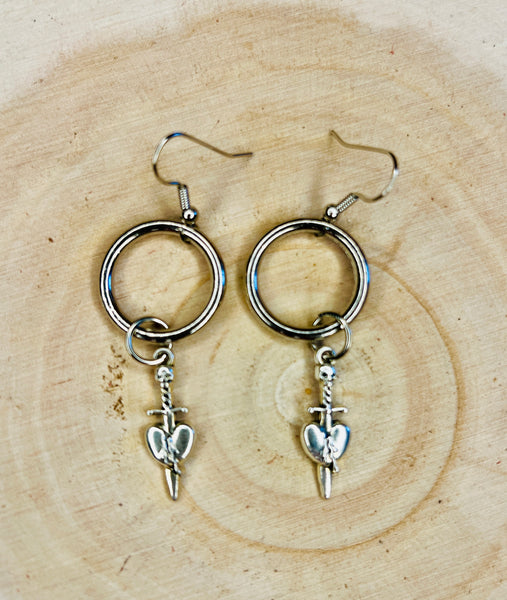 Small Hoop Charm Earrings Look More Styles