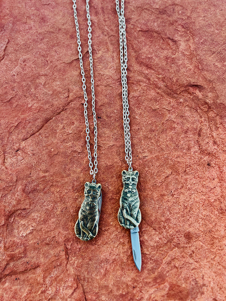 Cat Switchblade Necklaces