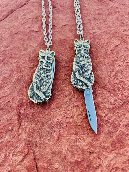 Cat Switchblade Necklaces