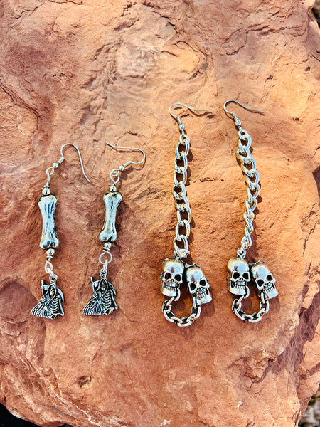 Skull Dangle Earrings