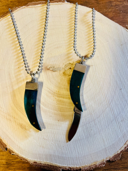 Bear Claw Switchblade Stiletto Necklaces