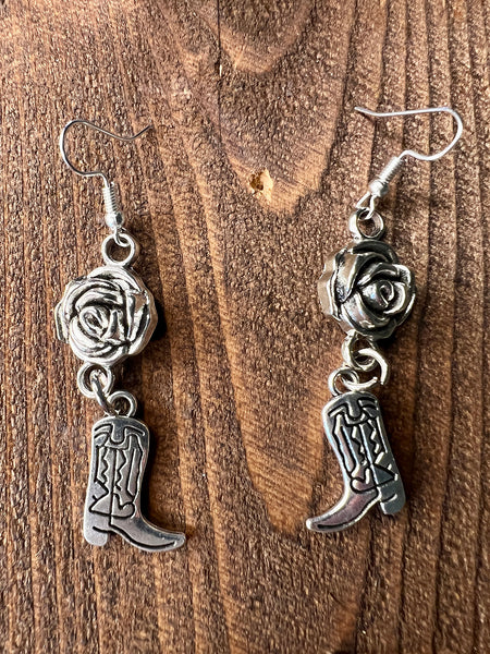 Rose Cowgirl Dangle Earrings Look More Styles