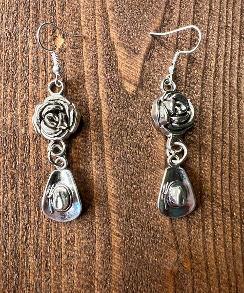 Rose Cowgirl Dangle Earrings Look More Styles